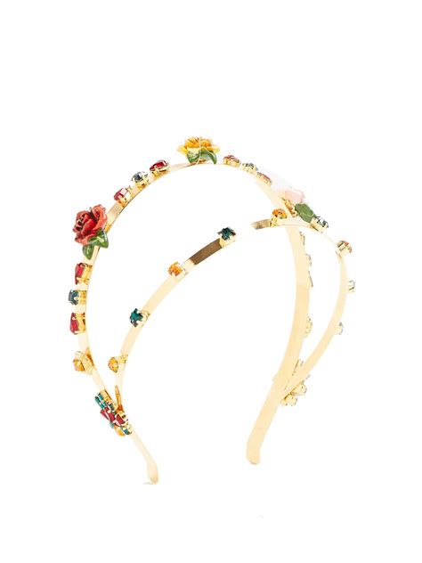 Click Here To Buy Dolce And Gabbana Double Row Flower Embellished