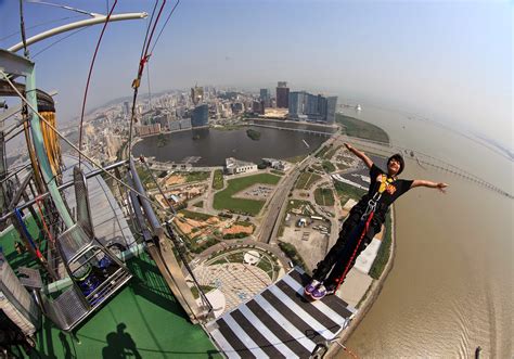 Highest Bungee Jump In The World Macau Tower In China Crazylob