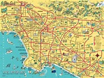 illustrated maps of Los Angeles and Orange County