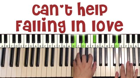 Cant Help Falling In Love Piano Tutorial Lesson Youtube