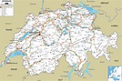 Detailed Clear Large Road Map of Switzerland - Ezilon Maps