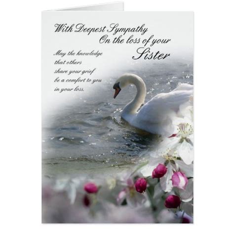 Sympathy Card Loss Of Sister Zazzle