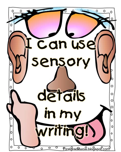 sensory details!! | Sensory words, Sensory details, Kindergarten writing