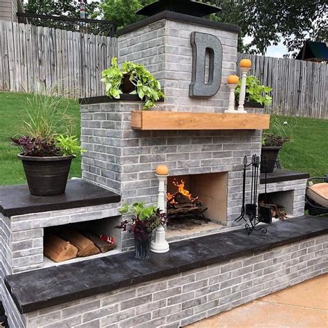 Diy Outdoor Fireplace Plans Photos