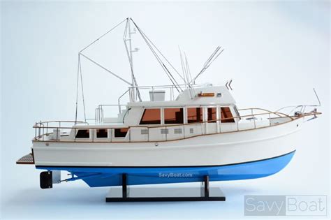 Grand Banks 42 Rc Handcrafted Wooden Boat Model