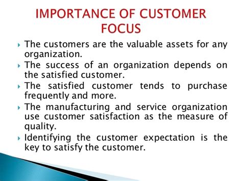 Posted by tammy borden on january 31, 2018. Customer Focus and Customer's Perception of Quality