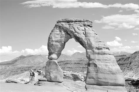 Framed Photo Print Of Delicate Arch Arches National Park Utah Black And