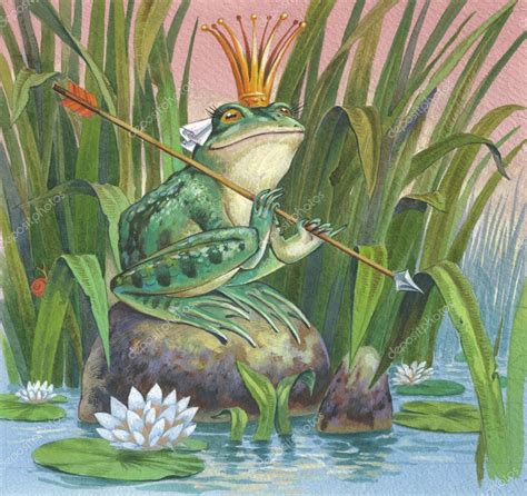 Illustration For Fairy Tale Princess Frog Stock Photo By ©vdolgov