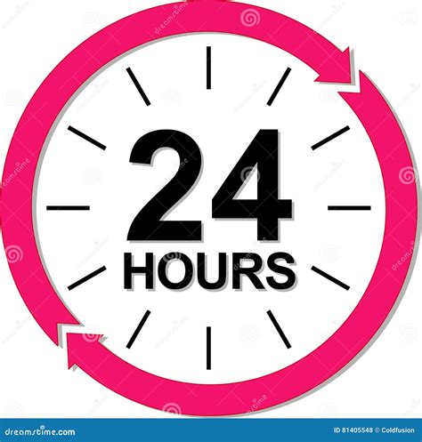24 Hours Logo Stock Vector Illustration Of Order Element 81405548