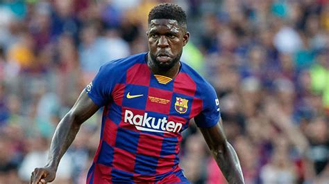 You are on the player profile of samuel umtiti, barcelona. Lyon thinking about loaning Samuel Umtiti from Barca