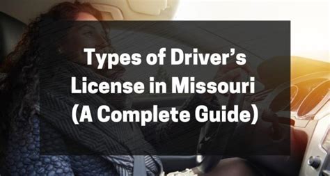 Types Of Drivers License In Missouri A Complete Guide Missouri
