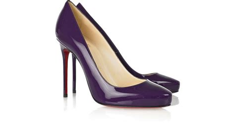 Christian Louboutin Elisa 100 Patent Leather Pumps In Purple Lyst