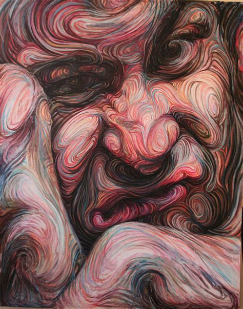 Swirling Psychedelic Self Portraits By Nikos Gyftakis