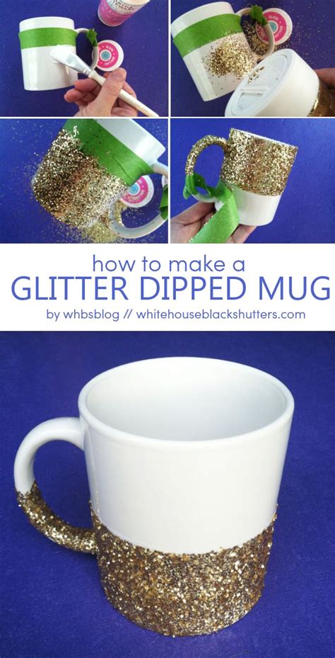 Love This Diy Glitter Dipped Coffee Mug Its Easy To Make