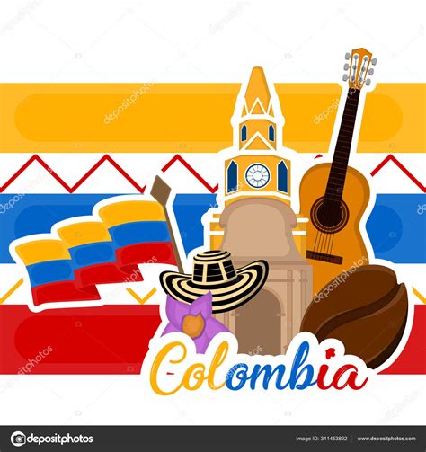Imagen Representativa De Colombia Ilustración De Stock De ©jokalar01