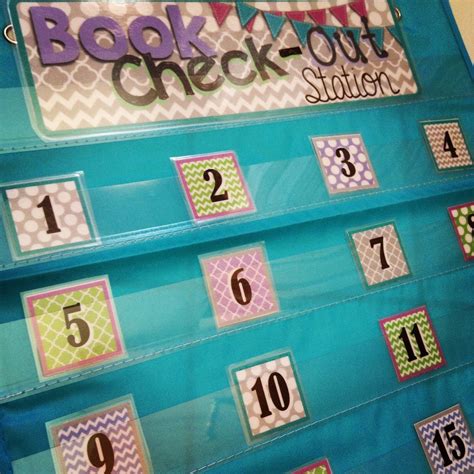 Book Check Out Station Free Pocket Chart Cards Mrs Heerens
