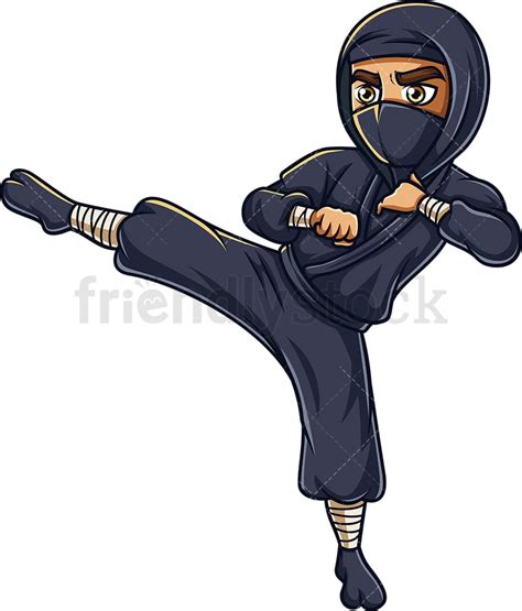 Ninja Kick Clipart