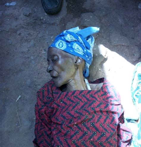 unidentified old woman found dead on the street of kaduna photo crime nigeria