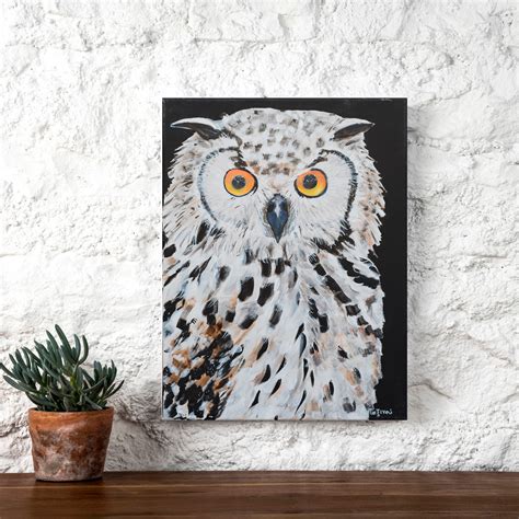 Did you scroll all this way to get facts about owl home decor? Owl Original Painting , Bird home decor, Owl Office Decor ...