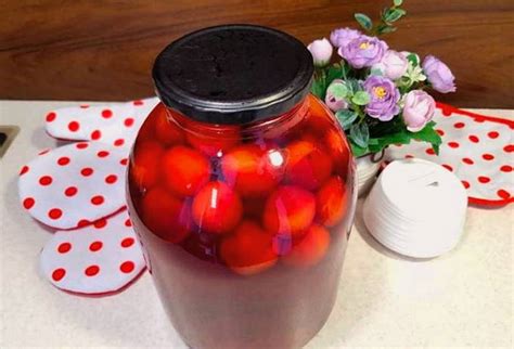 Cherry Plum Compote For A 2 Liter Jar For The Winter A Recipe With
