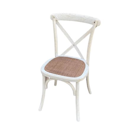 Silla Crossback Blanca Decapada Eventos Milmar