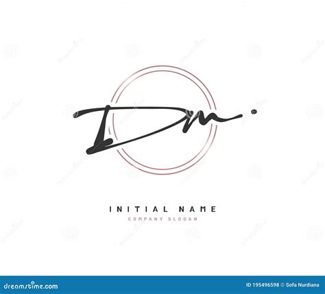 D M Dm Beauty Vector Initial Logo Handwriting Logo Of Initial