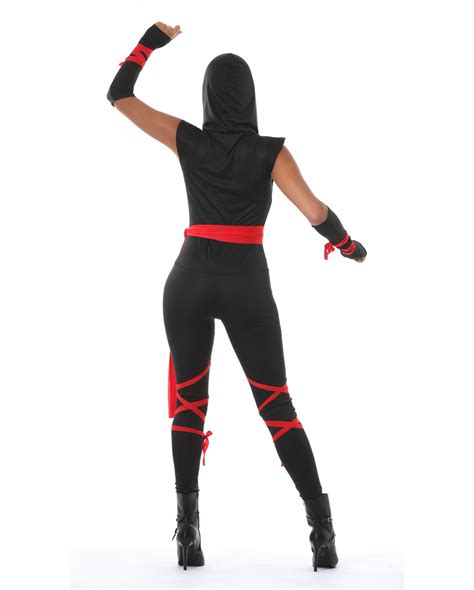 black ninja warrior lady kostüm xs s für fasching horror