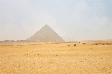 The Dusty Mist In Giza Pyramid Complex Egypt Stock Image Image Of