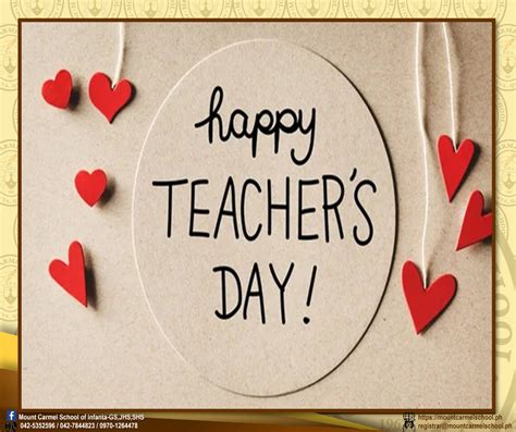 Happy Teachers Day Mount Carmel School Of Infanta