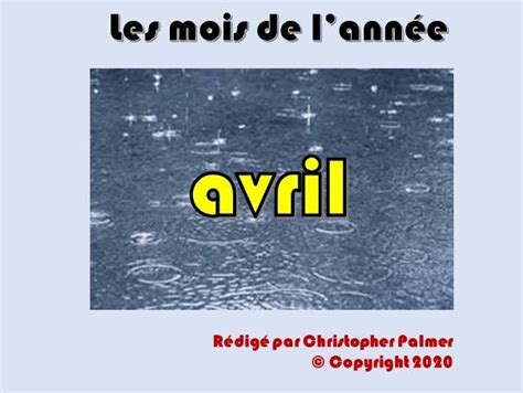 French Months Of The Year Weather And The Season Spring April Key
