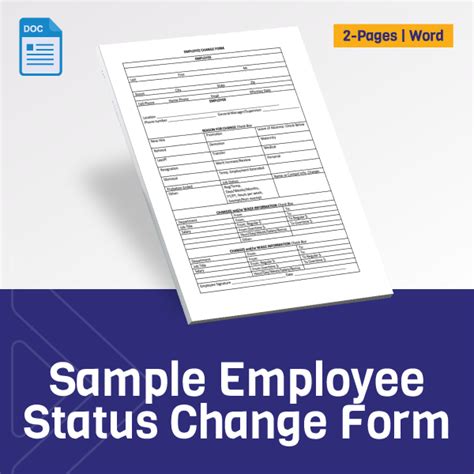 Sample Employee Status Change Form Consult To Grow
