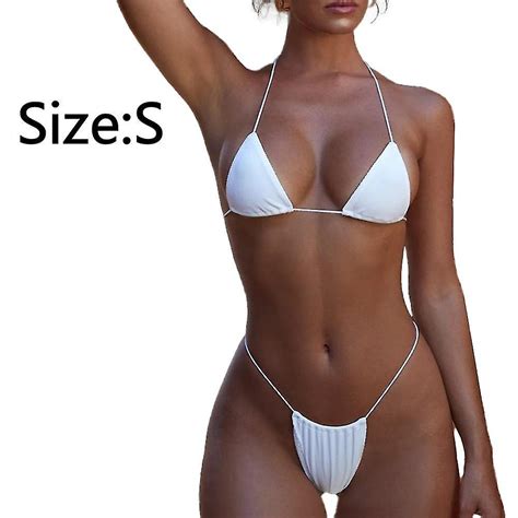 Thong Bikini Clear Straps Cheeky Brazilian Micro Thongs Bikinis Swimsuit For Women No Tan Line