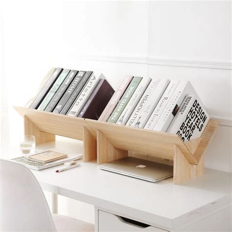 Hoomall Solid Wood Small Bookshelves Assembly Bookshelf Student Desktop