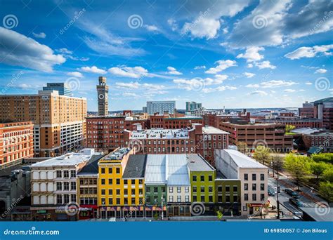 View Of Buildings In Downtown Baltimore Maryland Editorial