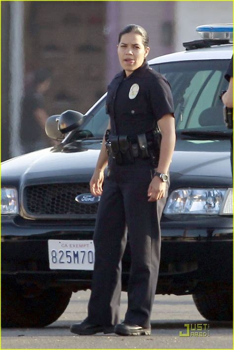 Jake Gyllenhaal And America Ferrera On Set Of End Of Watch Photo