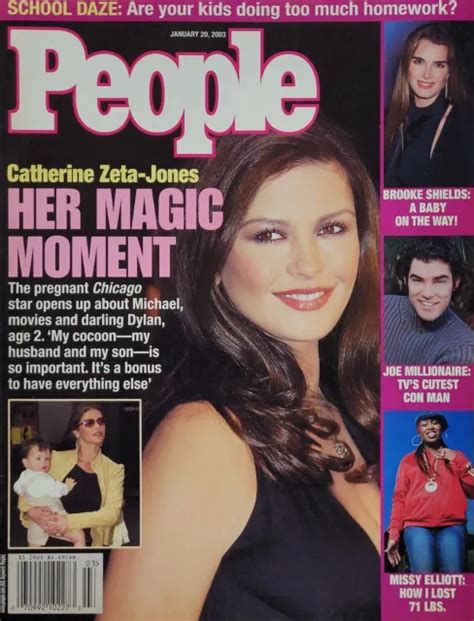 Catherine Zeta Jones January 2003 People Magazine Brooke Shields