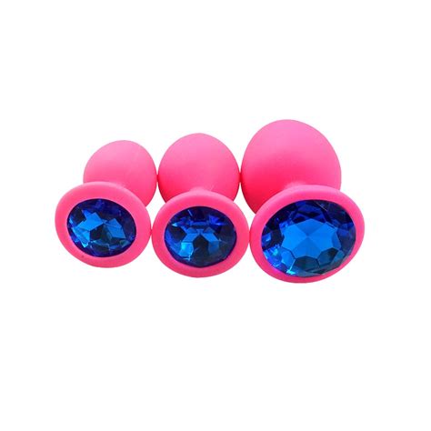 Large Medium Small Size3pcs As 1set Silicone Anal Plug Butt Plug Jewel