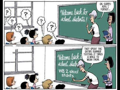 Texting Kills Grammar Back To School Funny School Humor School Cartoon