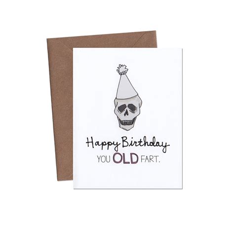 Happy Birthday You Old Fart Card Funny Birthday Card Funny Etsy