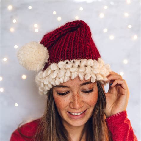 Knitting Kit Just Be Claus Christmas Santa Hat Lauren Aston Designs