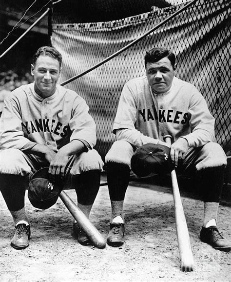 Lou Gehrig And Babe Ruth By National Baseball Hall Of Fame Library