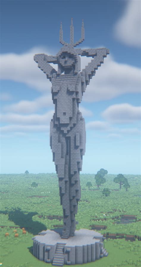 Ocean Goddess Statue Minecraft Minecraft Castle Minecraft