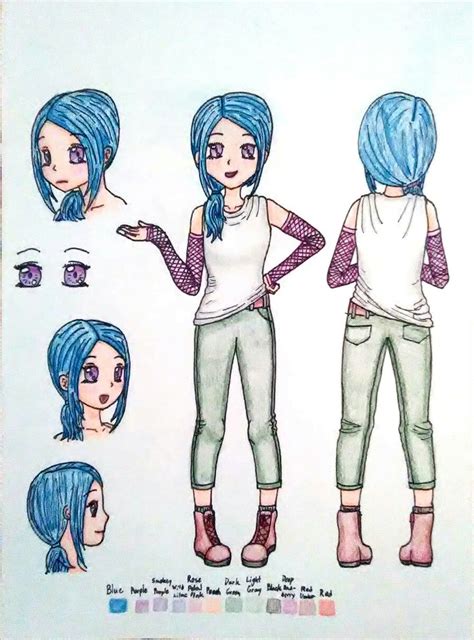 Anime Character Development Design Drawing Ideas Girl Blue