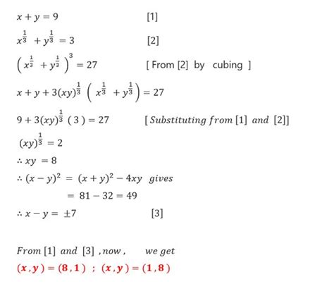 how to find the number of positive integral values of x y which satisfy the equations x y