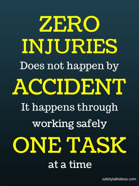 injuries  task   time safety poster safety