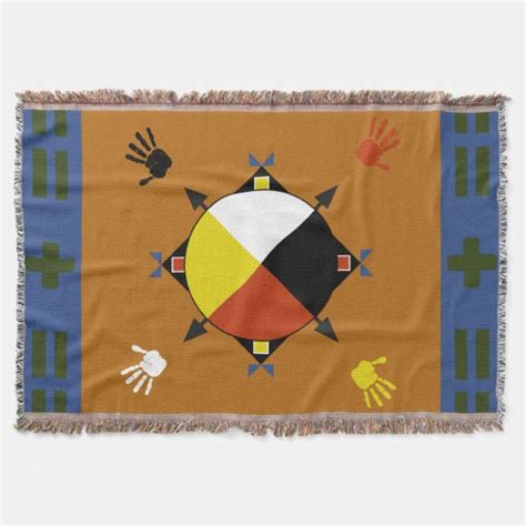 Cherokee Four Directions Throw Blanket