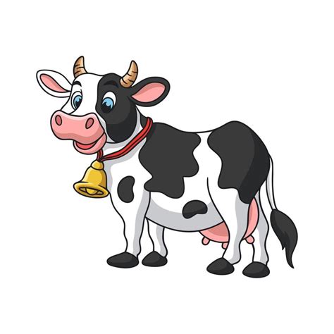 Vaca Fresca De Ilustración De Dibujos Animados 6655953 Vector En Vecteezy