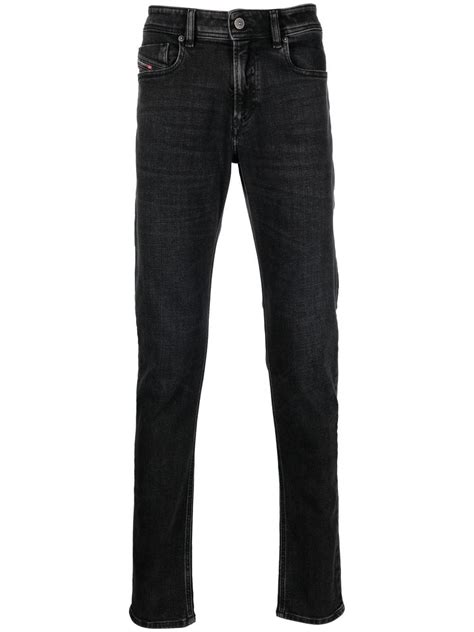 Diesel Slim Fit Denim Jeans In Black Modesens