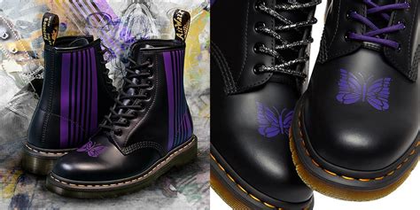 needles x dr martens 1460 remastered collab hypebae