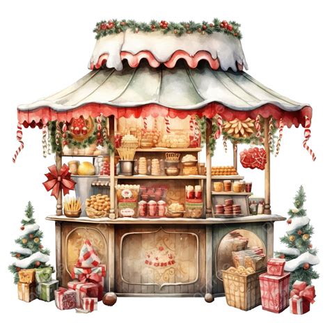 Christmas Market Stall Or Kiosk With Food Drinks And Ts Food Stall